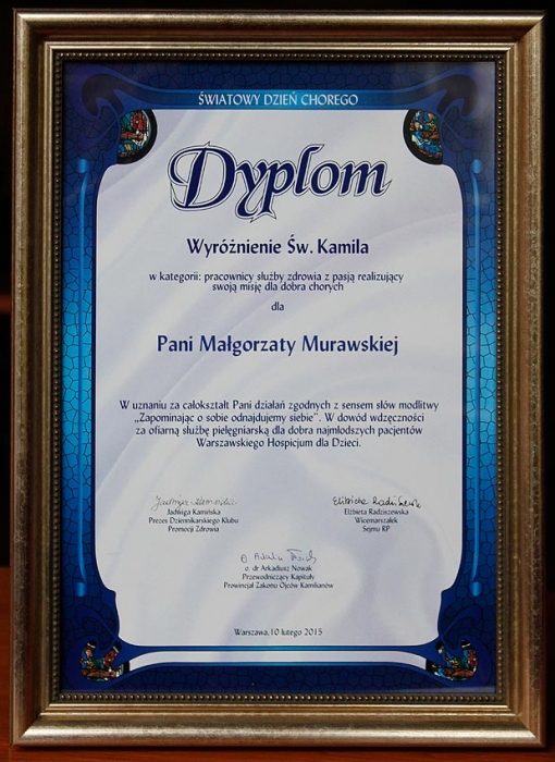 Nagroda św. Kamila - zdjęcie nr 1