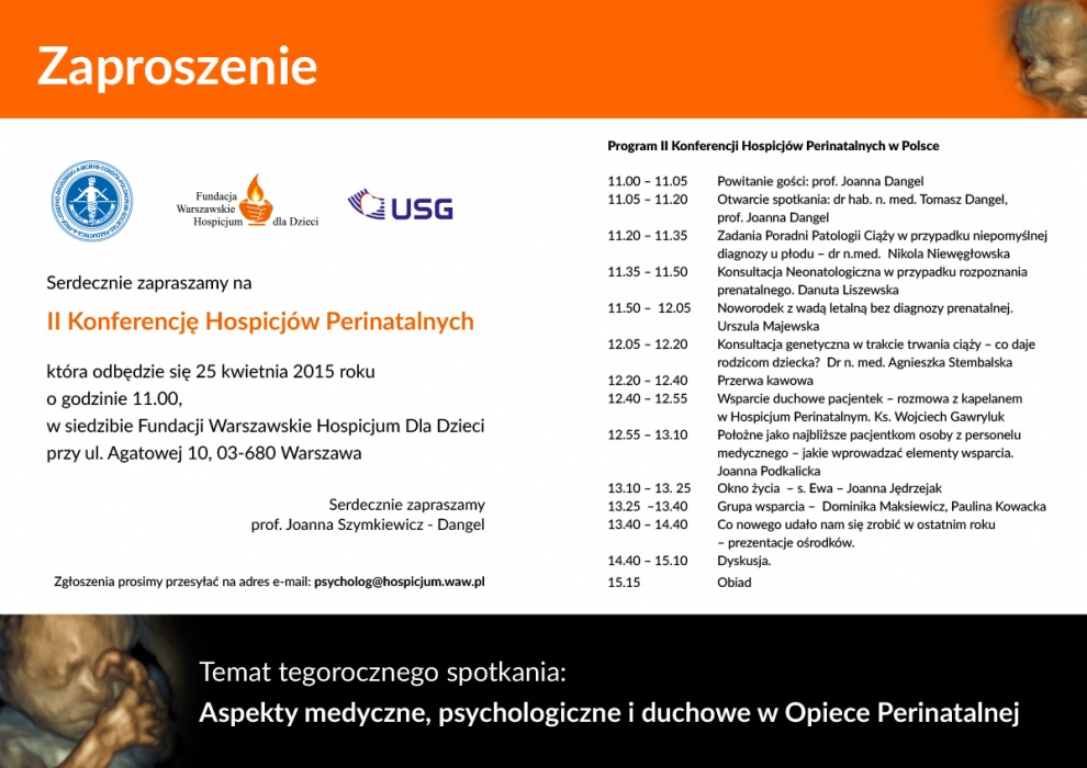 II Konferencja Hospicjów perinatalnych - zdjęcie nr 1