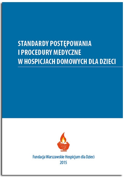 Poniższy dokument został opracowany na zasadzie pro bono przez zespół niezależnych ekspertów (think tank), współpracujących z Fundacją Warszawskie Hospicjum dla Dzieci (OPP), jako ekspertyza dla Ministerstwa Zdrowia. Intencją autorów jest wprowadzenie w Polsce jednolitego standardu PDOP, który zapewni optymalną jakość świadczeń chorym dzieciom i ich rodzinom oraz stanowić będzie skuteczną ochronę przed uporczywą i daremną terapią. Standardy postępowania i procedury medyczne pediatrycznej domowej opieki paliatywnej, (PDF, 640.88 KB)