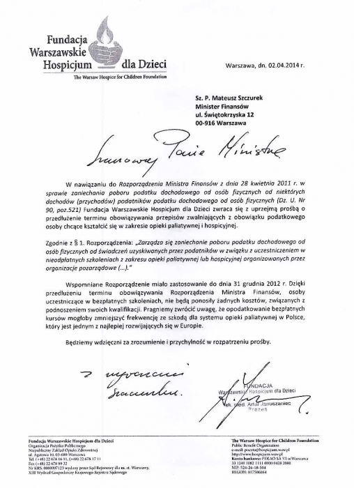 Zwolnienie z podatku od szkoleń z opieki paliatywnej - zdjęcie nr 1